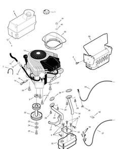 Engine Mount Diagram and Parts List for 465617X51A 2007 Briggs and Stratton Lawn Tractor